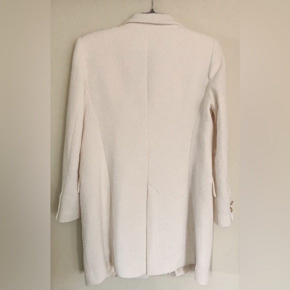 ZARA ECRU STRUCTURED COAT WITH GOLDEN BUTTONS - Picture 15 of 15
